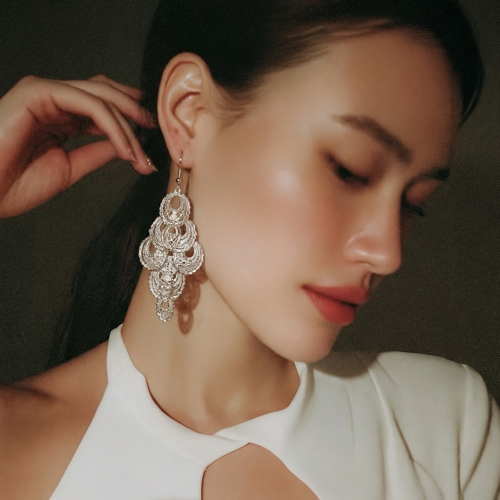 Sterling Silver Filigree Infinite Finesse Drop Earrings